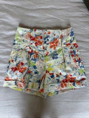 Sezane Floral High-Waist Women’s Shorts - Multicolor